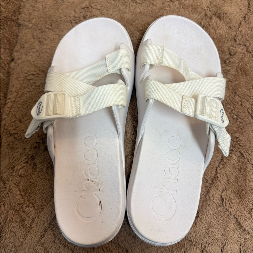 Chaco Chillos Slides, White, Women’s 9